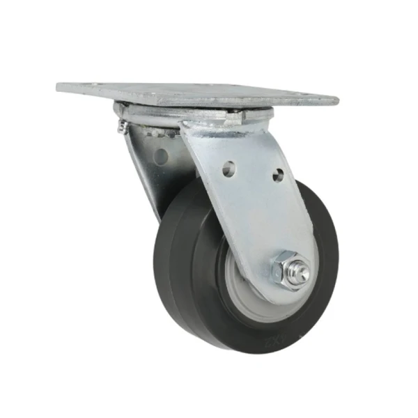 CASTER,PL,SW, 4 X 2 (DRK GRAY)